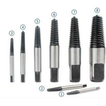 Pipe Screw Extractor Set: Remove Broken Bolts & Screws