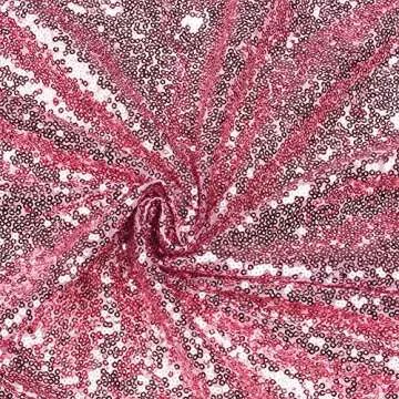 IWEMEK Women's 3/4 Half Sleeve Sexy Deep V Neck Shiny Sequin Cocktail Glitter Bandage Bodycon Dress Short Stretchy Sparkly Pencil Wedding Bridesmaid Club Mini Party Dress Evening Prom Clubwear Pink S