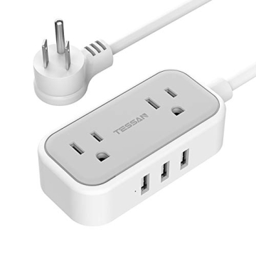 TESSAN Mini Power Strip with USB Ports for Travel