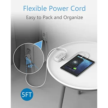 TESSAN Mini Power Strip with USB Ports for Travel