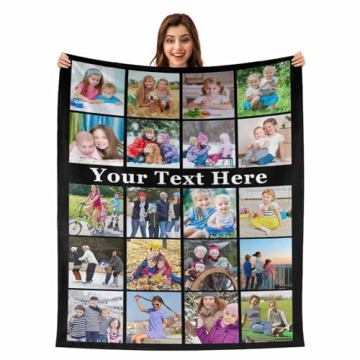 MyPupSocks Personalized Picture Blanket for Couples, Custom Photo Blanket for Valentine, Customized ...