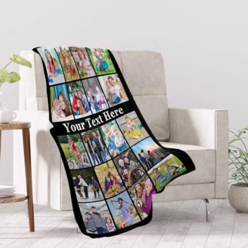 MyPupSocks Personalized Picture Blanket for Couples, Custom Photo Blanket for Valentine, Customized Blanket with Photo for Friends, Personalized Gift for Boyfriend Girlfriend