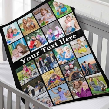 MyPupSocks Personalized Picture Blanket for Couples, Custom Photo Blanket for Valentine, Customized Blanket with Photo for Friends, Personalized Gift for Boyfriend Girlfriend