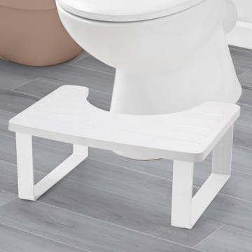 Bathroom Stool,Bamboo Toilet for Bathroom,Adult and Children's Bedpan,Portable Squatting Pan with Du...