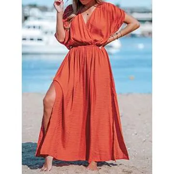 CUPSHE Scarlet Maxi Dress - Stylish Beach Cover-Up