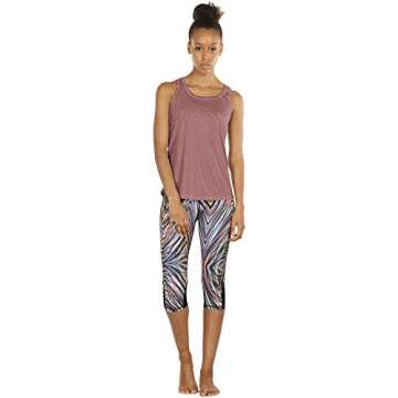 IcyZone Open Back Yoga Tops for Women - Breezy Activewear Tank Tops, Mocha