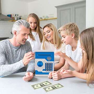 Adevena Electronic Piggy Bank, Mini ATM Password Money Bank Cash Coins Saving Box for Kids, Cartoon ...