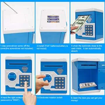 Adevena Mini ATM Piggy Bank - Fun Saving Toy for Kids