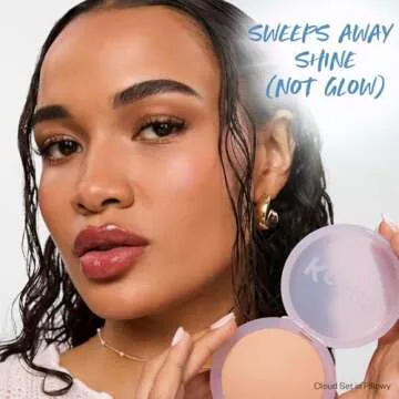 Kosas Cloud Set Face Setting Powder - Smoothing Shine Control, Soft, Sheer Translucent Makeup Finish, Portable & Long-Lasting Loose Pressed Baking Powder -Pillowy (Sheer Medium Tan)