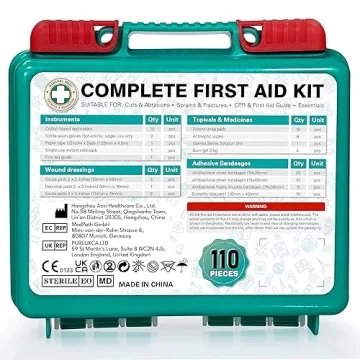 General Medi First Aid Kit - 110 Pieces for All Needs