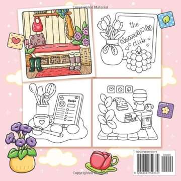 Cozy Girl Homebody: Cute Coloring Book for Adults and Teens, Bold & Easy Designs | With Simple Illus...