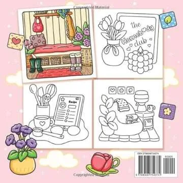 Cozy Girl Homebody: Cute Coloring Book for Adults and Teens, Bold & Easy Designs | With Simple Illus...