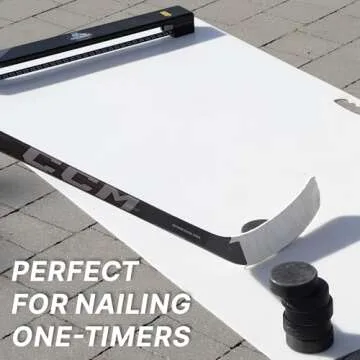 Hockey Revolution Shoot Pad + Passer One Timer - Hockey Sports Training Aid for Shooting, Passing and Stick handling - Hockey Skills Training Practice Surface 30"x 60" - Reel Ice Feeling Roll Board