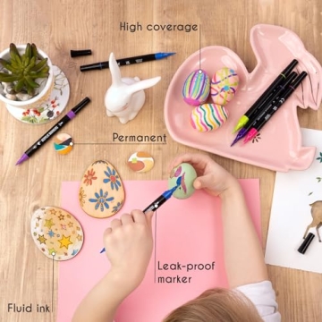 Zenacolor 24 Dual Tip Acrylic Markers for Art Projects