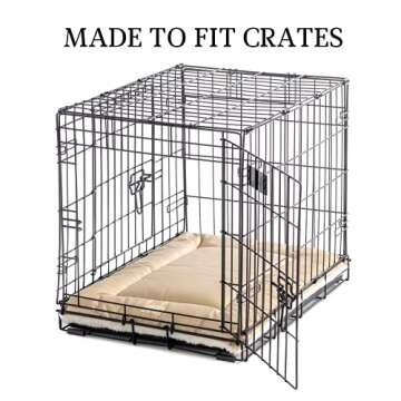 Pet Dreams Dog Crate Pad - Washable Kennel Mat, Crate Pads for Dog Cages, Non-Toxic, Flat Indoor Cat Bed, Fits iCrate 18, 24, 30, 36, 42, 48 Inches (Light Denim, Large, 36 Inch)