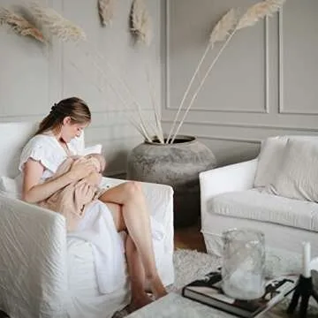 mushie Muslin Baby Swaddle Blanket | 100% Organic Cotton (Pale Taupe)