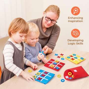 JoyCat Mini Tic Tac Toe Board Game for Kids Fun