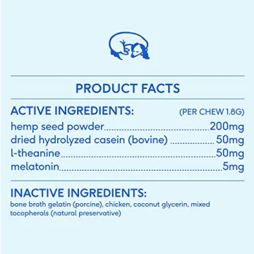 Native Pet Calm Dog Calming Chews - Dog Melatonin for Small, Medium Large Dogs - Melatonin for Dogs Sleep Aid - Natural Calming Chews for Dogs - Anxiety Relief & Calming Dog Treats - 60 Calm Dog Chews