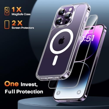 TAURI iPhone 14 Pro Max Case - Not-Yellowing, Magnetic Protection