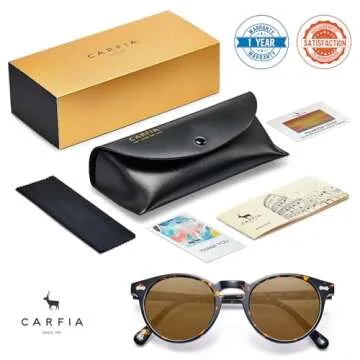 CARFIA Vintage Polarized Sunglasses for Men Stylish & Functional