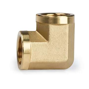 U.S. Solid Brass 90 Degree Barstock Elbow Pipe Fitting 3/8" NPT