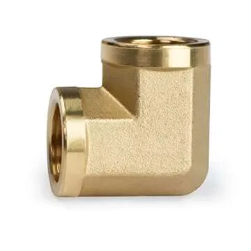 U.S. Solid Brass 90 Degree Barstock Elbow Pipe Fitting 3/8" NPT