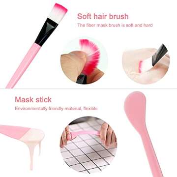 Facial Mask Mixing Bowl Spatula for Skin Care, Golden Professional Skinsoft Esthetician with Cover for Brush Set, Mud Clay Mix for Spa Skincare, Masks Treatments for Personal Beauty Care
