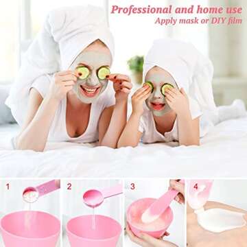 Facial Mask Mixing Bowl Spatula for Skin Care, Golden Professional Skinsoft Esthetician with Cover for Brush Set, Mud Clay Mix for Spa Skincare, Masks Treatments for Personal Beauty Care