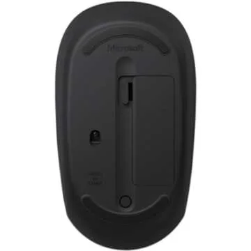 Microsoft Bluetooth Mouse - Black. Comfortable design, Right/Left Hand Use, 4-Way Scroll Wheel, Wireless Bluetooth Mouse for PC/Laptop/Desktop, works with for Mac/Windows Computers