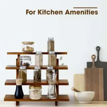 Tidita Acacia Wood Cupcake Display Stand - 4 Tiered Riser for Vendors Organizer - Wooden Cupcake Cookie Stands for Dessert Decorative Tables - Appetizer Serving Shelves Farmhouse at Party Wedding