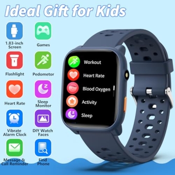 ModaWin Smart Watch for Kids with 12 Puzzle Games, 1.83" Fitness Tracker Watch Heart Rate Sleep Moni...
