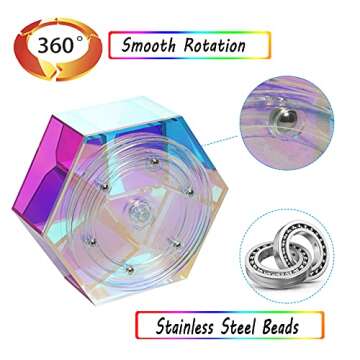 liguanlan Luxurious Makeup Organizer,Spin, Iridescent Makeup Brushes Holder