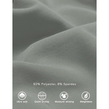 PINSPARK High Waisted Athletic Shorts with Pockets