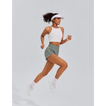 PINSPARK High Waisted Athletic Shorts with Pockets