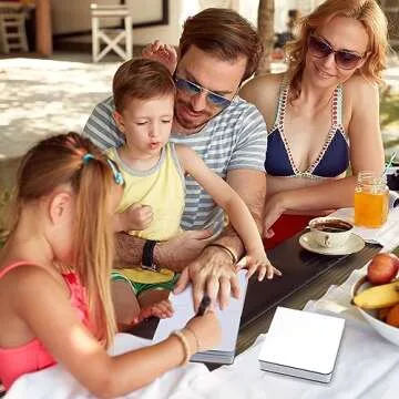 Ctosree 3 Pcs Mini Watercolor Sketchbook 3.9 x 3.9 Inch Portable Square Watercolor Notebook Painting Sketch Book 90 Sheets Textured Drawing Papers 300 GSM Artists Paper Pads for Art (White)