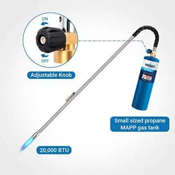 One Sight Weed Torch 20,000 BTU for Easy Weed Control