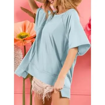 Dokotoo Women's Oversized Summer T-Shirts for Comfort