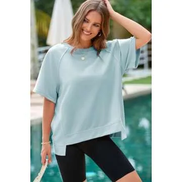 Dokotoo Women's Oversized Summer T-Shirts for Comfort