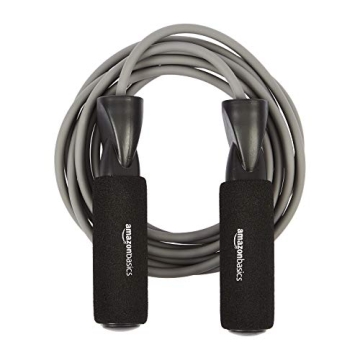 Amazon Basics Jump Rope - Durable, Adjustable 118-Inch Grey Fitness Tool