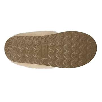 PAMIR Women's Genuine Suede Sheepskin Slippers for Winter Comfort