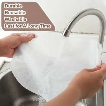 COMNICO Cheese Bags, 3 Pack 12" x 10" Nylon Reusable Fine Mesh Cheesecloth Strainer Nut Tea Beer Juice Filter Cloth for Cold Brew Coffee Yogurt Almond Soy Oat Milk