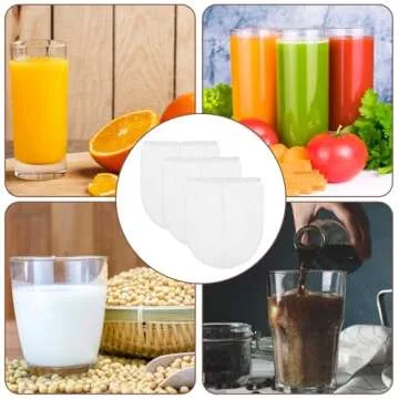 COMNICO Cheese Bags, 3 Pack 12" x 10" Nylon Reusable Fine Mesh Cheesecloth Strainer Nut Tea Beer Juice Filter Cloth for Cold Brew Coffee Yogurt Almond Soy Oat Milk