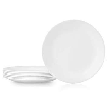 Corelle Vitrelle 8-Piece Dinner Plates Set - Lightweight & Chip Resistant