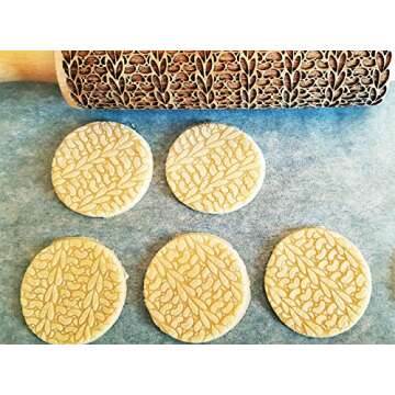Knitting Pattern Embossing Rolling Pin for Creative Baking