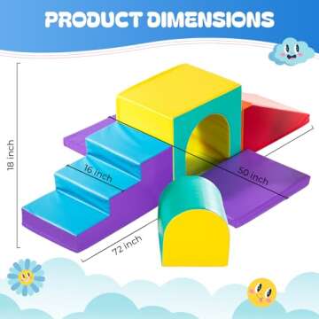 New Bounce Toddler Climbing Toys - Soft Play Set for Kids - Foam Climbing Blocks - Safe Soft Gym Equ...
