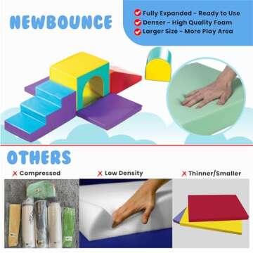 Soft Play Set for Kids - Safe Foam Climbing Blocks