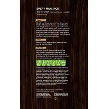 Every Man Jack Mens 3-in-1 Wash - Nourishing Sandalwood
