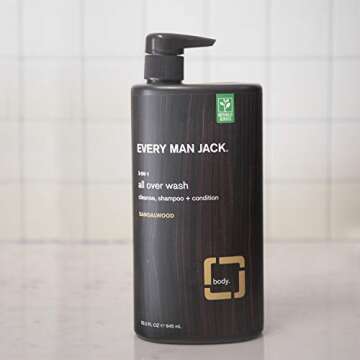 Every Man Jack Mens 3-in-1 Wash - Nourishing Sandalwood