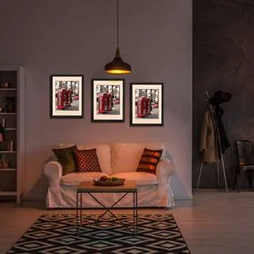 Giftgarden Black 16x20 Picture Frames, Matted to Display 11x17 Picture with Mat or 16 x 20 Artwork without Mat, Set of 4