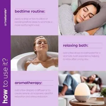 artnaturals 100% Pure Lavender Essential Oil - (4.0 Fl Oz / 118ml) - Premium Undiluted Therapeutic Grade Natural from Bulgaria - Aromatherapy for Diffuser, Skin and Hair Growth